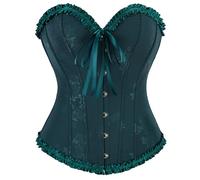 Bolso medieval Bustier, Corsé sobre el pecho, Bodyshaper, Lencería Top Pantalones Medievales Hombres Talla Grande, Negro Verde, S