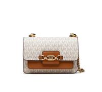 Michael Kors Heather Bolso de hombro marfil/marrón, lona, mujer