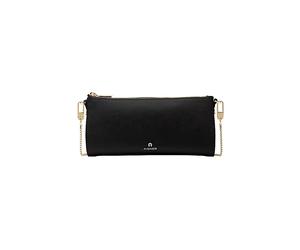 Bolso mini con cremallera Aigner Ivy Schwarz mit goldenen Details