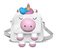 Oh My Pop! Sweety-Bolso-Mochila Convertible Kawaii, Plateado, 24 x 22 cm