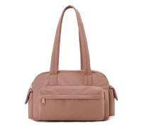 Bolso muerto para mujeres, bolso de hombro de luz, bolsillos de antebrazo de nylon, bolsas de ocio multifuncionales con varios sujetos para viajes, fechas y compras (rosa)