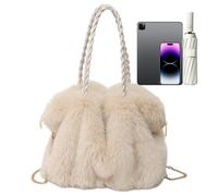 Bolso mullido - Algodón de poliéster de felpa | Bolso de felpa suave | Bonito bolso de felpa ligero para mujeres y niñas, salidas diarias, uso casual, viajes de compras y uso de accesorios de estilo