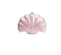 Bolso Nacar Bolso de mano concha moda for mujer, con cadena irregular, bandolera hombro, estilo fiesta noche(Pink)
