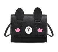 Bolso niña bolso bandolera para niñas Mini bolso niña bolsos niñas y niñas Bolsos de mano y de hombro pequeña niña cumpleaños Navidad regalo, Negro , 14*17*5cm, Elegante