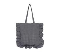 Bolso para Axila A Cuadros con Volantes De Estilo Coreano Hombro Algodón Ligero con Correa Cómoda para Mujer Algodón