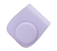 Bolso para Cámara Mini 12 11, Cuero de PU para Estuche de Cámara Instantánea con Bolsillo para Accesorios, Estuche Protector de Cámara con Correa Ajustable para Viajar y Acampar (Iris Púrpura)