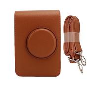 Bolso para Cámara Vintage, KIMISS Estuche Retro para Cámara Bolso de Cuero PU para Cámara con Correa Ajustable Estuche Protector para Cámara con Forro Suave para Mini EVO (Brown)
