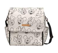 Bolso para cochecito de bebé Boxy Backpack de Petunia Pickle Bottom. Amplio y funcional, incluye cambiador, bolsillo térmico y correas para colgar del cochecito. Modelo Mickey & Minnie