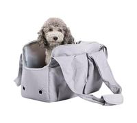 Bolso para Perro | Transportín Portátil con Ventana de Malla y Bolsillos Laterales | de Transporte para Mascotas - para Viajes en Senderismo, Bici, Moto, Coche, Actividades al Aire