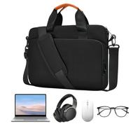 Bolso para Portátil de 17 a 17,3 Bandolera para Portátil Negro Ordenador Bolso de Hombro Impermeable Maletín Grande 360° Protección Engrosado para PC MacBook Oficina Viajes de Negocios