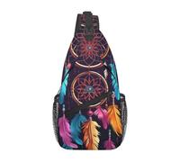 Bolso Pecho Atrapasueños Colorido Bolso Bandolera Ligera Unisex Mochila Cruzada, Para Montañismo, Viajes, Correr