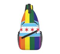Bolso Pecho Bandera Arcoíris Gay Del Orgullo Lgbt De Chicago Bolso Del Bolso Hombres Mujeres Mochila De Moda, Para Libre, Colegio, Uso Diario