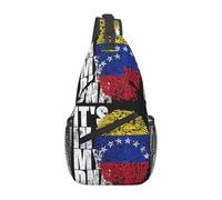 Bolso Pecho Bandera De Venezuela Está En Mi Bolsa De Pecho Con Correa Convertible Gran Capacidad Mochila De Moda, Para Negocio, Ciclismo, Correr