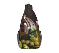 Bolso Pecho Conos De Cerveza Y Lúpulo Bolso De Viaje Hombres Comodidad Cintura Riñonera, Para Ciclismo, Negocio, Deportes