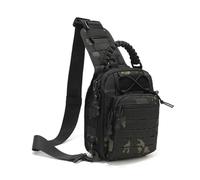 Bolso Pecho Hombre Bolso de Pecho al Aire Libre for Hombre, Bolso Hombro, Mochila Oxford, montaña, Camping, Pesca, Senderismo(Black1)