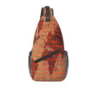Bolso Pecho Patrón De Mapa Del Atlas Mundial De Pared De Ladrillos Bolso Cruzado De Pecho Estilo Mujeres Bolsos Cruzados, Para Ciclismo, Libre, Negocio, Montañismo