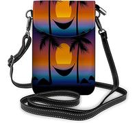 Bolso pequeño de cuero Pu para teléfono móvil, rosas, flores, rosa, peonía blanca, hojas de acuarela, bolsos cruzados, billetera de viaje