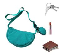 Bolso pequeño de nailon en forma de media luna, bolso tipo con forma de