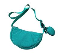 Bolso pequeño de nailon en forma de media luna, bolso tipo con forma de
