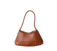 Bolso pequeño de piel artesanal for mujer, un solo hombro, con diseño minimalista y gran sensación Para Mujer(Brown)