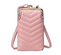 Bolso pequeño de un solo hombro, bolso de mensajero de moda, para mujer, con pantalla táctil, para teléfono móvil, cámara, Pink, Talla única