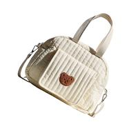Bolso pequeño funcional para con múltiples bolsillos y atractivo bolso de maternidad con patrón de oso, adecuado para varias salidas, pañales pequeños