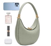 Bolso pequeño genérico | Full Grain PU Leather, 23x6x21cm Women's 4-in-1 Shoulder Handbag | Half-Moon Tote With Detachable Strap, Handheld Gold Sling Purse | Stylish Work, Dating, Party Bag