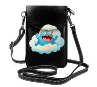 Bolso pequeño para teléfono celular de 19,3 x 12,4 cm, diseño de monstruo en la nube blanca, con estampado de WHJSSF Little Monster on the White Cloud Prints, moderno, práctico, multifuncional, funda