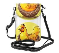 Bolso pequeño para teléfono celular de 19,3 x 12,4 cm, estampado de pollo dorado con nido de pájaro DDCXZPP moderno, práctico y multifuncional para caminar, acampar, ir de compras, viajar
