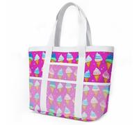 Bolso Playa Mujer Azul Del Cielo Púrpura Tote Bag Bolsa Playa Shopper Bolsa de Viaje Bags For Women Ligero Bolso Shopper Plegable Tote Bag Cremallera Resistente Natación Beach Bag 33x32cm/1 Pieza