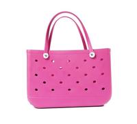 Bolso Playa Mujer, Bolsa Playa Bolsa extragrande de verano de EVA for playa, cesta for mujer, bolsa de picnic, bolsa de mano impermeable con agujeros, bolsa de compras, bolsa de hombro(Rose red,47 33