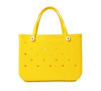 Bolso Playa Mujer, Bolsa Playa Bolsa extragrande de verano de EVA for playa, cesta for mujer, bolsa de picnic, bolsa de mano impermeable con agujeros, bolsa de compras, bolsa de hombro(Yellow,28 22 10