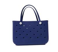 Bolso Playa Mujer, Bolsa Playa Bolsa extragrande de verano de EVA for playa, cesta for mujer, bolsa de picnic, bolsa de mano impermeable con agujeros, bolsa de compras, bolsa de hombro(Dark blue,28 22