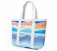 Bolso Playa Mujer Graffiti Azul Del Cielo Tote Bag Bolsa Playa Shopper Bolsa de Viaje Bags For Women Ligero Bolso Shopper Plegable Tote Bag Cremallera Resistente Natación Beach Bag 33x32cm/1 Pieza