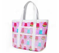 Bolso Playa Mujer Impresión Azul Del Cielo Tote Bag Bolsa Playa Shopper Bolsa de Viaje Bags For Women Ligero Bolso Shopper Plegable Tote Bag Cremallera Resistente Natación Beach Bag 33x32cm/1 Pieza