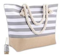 Bolso Playa XXL Bolso Mujer Tote Bolsos Mujer Con Cremallera Bolsa De Viaje Plegable Tote Bag Shopper De Viaje Playa Piscina Bolsillos Para Piscina