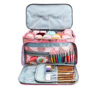 Bolso portátil de agujero, Knit Tool Storage Bag Yarn Storage Bag Oxford Cloth Knitting Crochet Tote