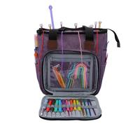 Bolso portátil de agujero, Knit Tool Storage Bag Yarn Storage Bag Oxford Cloth Knitting Crochet Tote