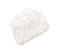 Bolso Redondo de Felpa Blanco para Mujer, Bandolera Portátil | Cadena de Perlas, Almacenamiento Diario, Estilo Adorable y Moderno, Uso en Paseo y Ocio para Niñas