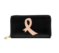 Bolso Retro De Mujer Cinta De Concienciación sobre El Cáncer De Útero Bandera Estadounidense Monedero Mujer con Cremallera Carteras Tarjeteros Muchas Ranuras para Tarjetas Billetera Pequeña