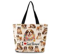 Bolso Shopper Amo A San Bernardo Ajustable Bolso De Las Impermeable Bolsa De Lona Para Escolares Trabajo Compras