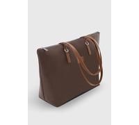 Bolso shopper marrón resistente al agua de gran capacidad para mujer