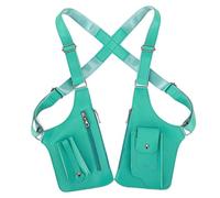 Bolso táctico antirrobo de cuero de PU con doble hombro para axila para hombres (verde)