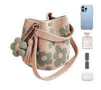 Bolso Tejido A Ganchillo Bolso Tote De Hombro Patrón Floral