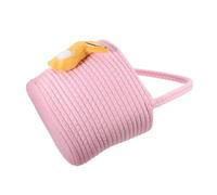 Bolso Tejido a Mano Cesta De Favores De Fiesta Cesta De Regalos Para Mini Cesta De La Compra Cesta De Regalo De Boda Cestas De Manual Cuerda De Algodón Niño Rosa