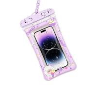 Bolso Téléphone Étanche,Coque Protectrice Transparente Prévention Des Fuites Dragonne | Étui Protecteur Téléphone,pour Natation Snorkeling Surf Nautisme Plage Sous L'Eau Femmes Hommes Ados, violeta