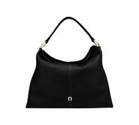 Bolso tipo cubo Aigner Savannah negro con detalles dorados