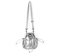Bolso Tipo Cubo De Nailon Multiusos con Cordón Y Correa Ajustable para Hombro Cruzado para Mujer A De Compras Diario