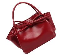 Bolso Tipo Cubo para Mujer De Hombro con Lazos Dulces PU Bandolera Estilo Coreano Bandoleras Simples para Uso Diario