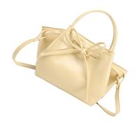 Bolso Tipo Cubo para Mujer De Hombro con Lazos Dulces PU Bandolera Estilo Coreano Bandoleras Simples para Uso Diario